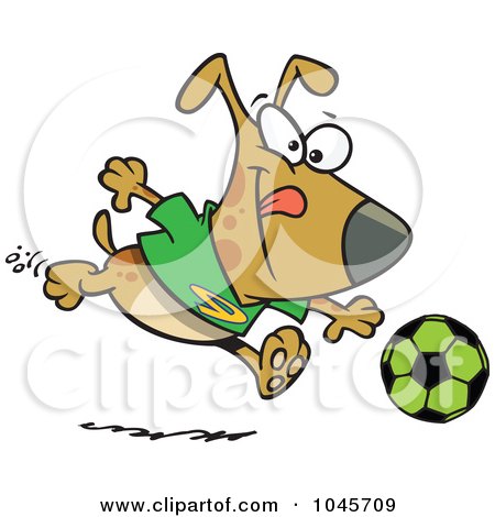 450x470 Royalty Free (Rf) Clip Art Illustration Of A Cartoon Dog Playing