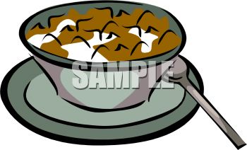 350x212 Flake Cereal In A Bowl Of Milk Clip Art