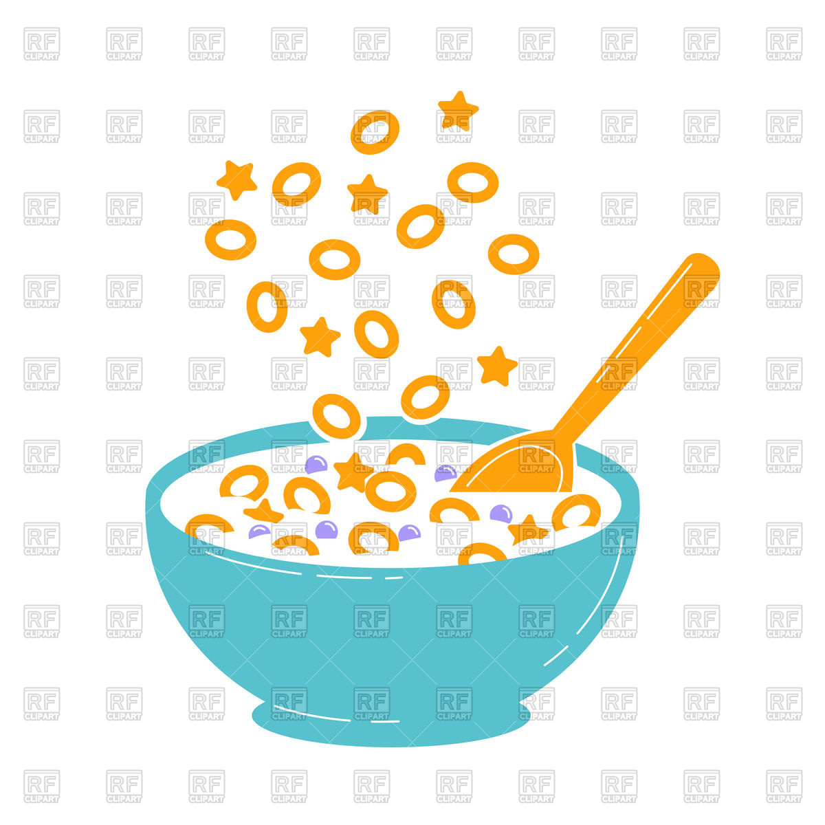 1200x1200 Icon Cereal Day. National Oatmeal Month. Royalty Free Vector Clip