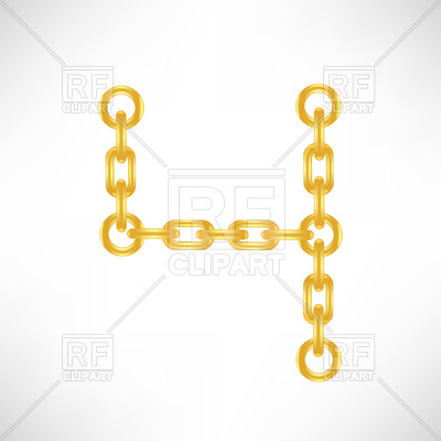 400x400 Gold Number 4 From Chain Royalty Free Vector Clip Art Image