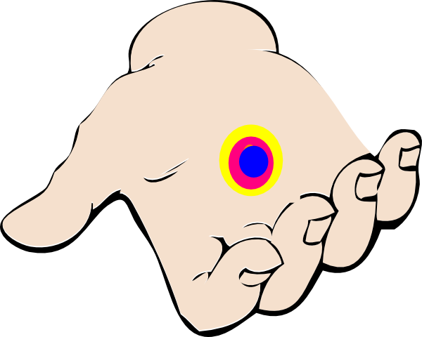 600x480 Open Hand With Chakra Clip Art