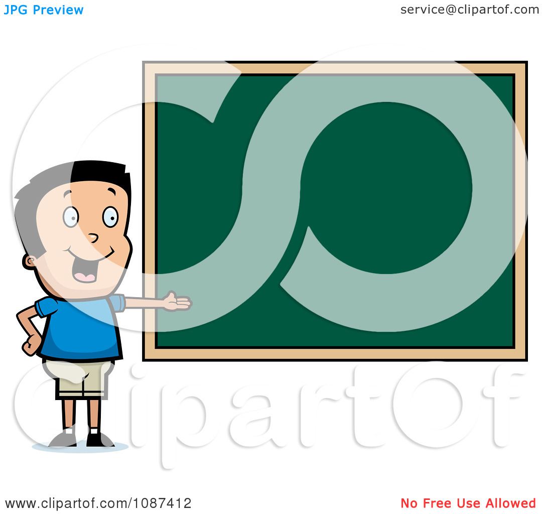 1080x1024 Clipart Smart School Boy Presenting A Chalk Board