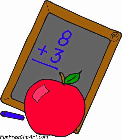 500x574 Small School Chalkboard With Apple
