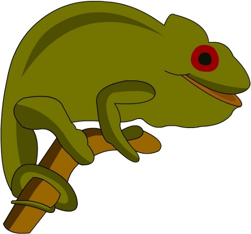 500x466 Panther Chameleon Clipart