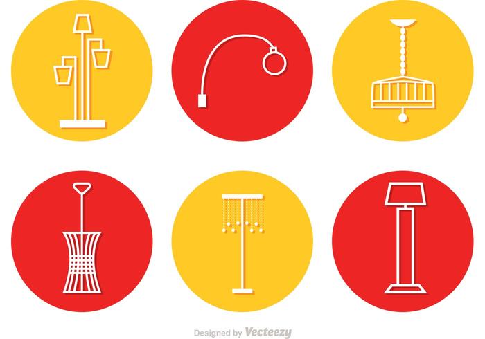 700x490 Modern Chandelier Circle Icons Vector