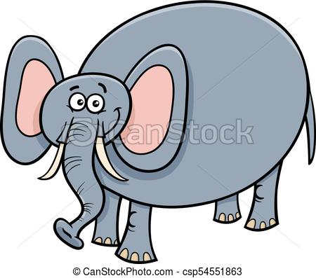 450x397 Funny Elephant Animal Cartoon Character. Cartoon Clip Art