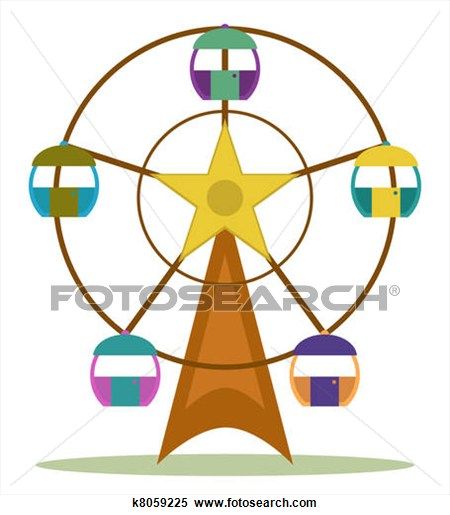 450x515 Clipart Of Ferris Wheel K8059225