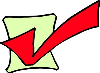 350x258 Red Check Mark Clip Art