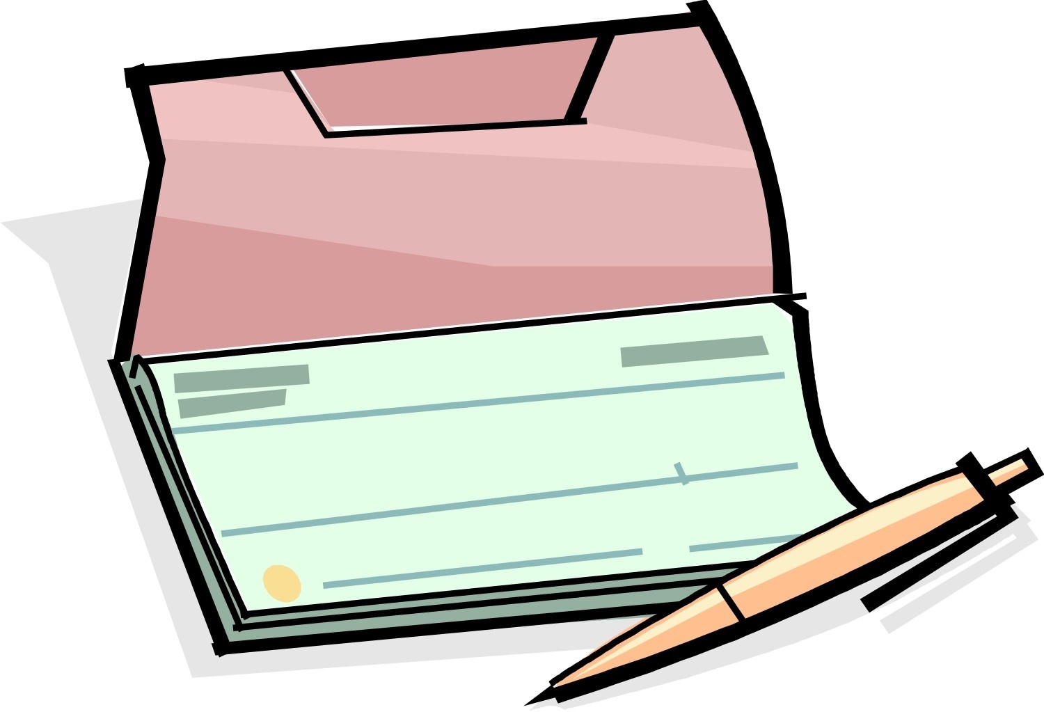 1500x1023 Writing Check Clipart