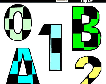 340x270 Art Deco Alphabet Clipart Scrapbooking Vintage Alphabet