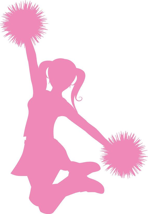 570x826 Cheerleader Silhouette Clip Art Free Cheer Sillohette Clip Art