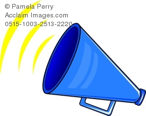 300x240 Clip Art Image Of A Cartoon Megaphone