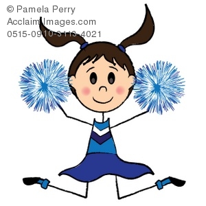 300x300 High School Cheerleader Royalty Free Clip Art Picture