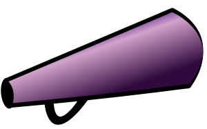 300x187 Purple Cheerleading Megaphone