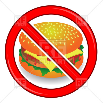 400x400 No Cheeseburger Sign Royalty Free Vector Clip Art Image