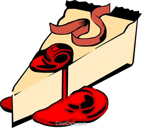 480x434 Cheesecake With Cheery Sauce Royalty Free Vector Clip Art