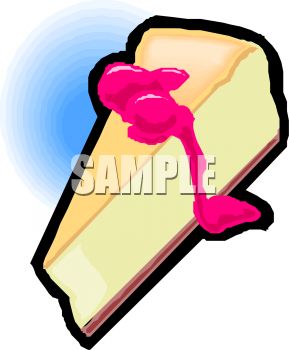 289x350 Royalty Free Clip Art Image Cheesecake With Cherry Sauce