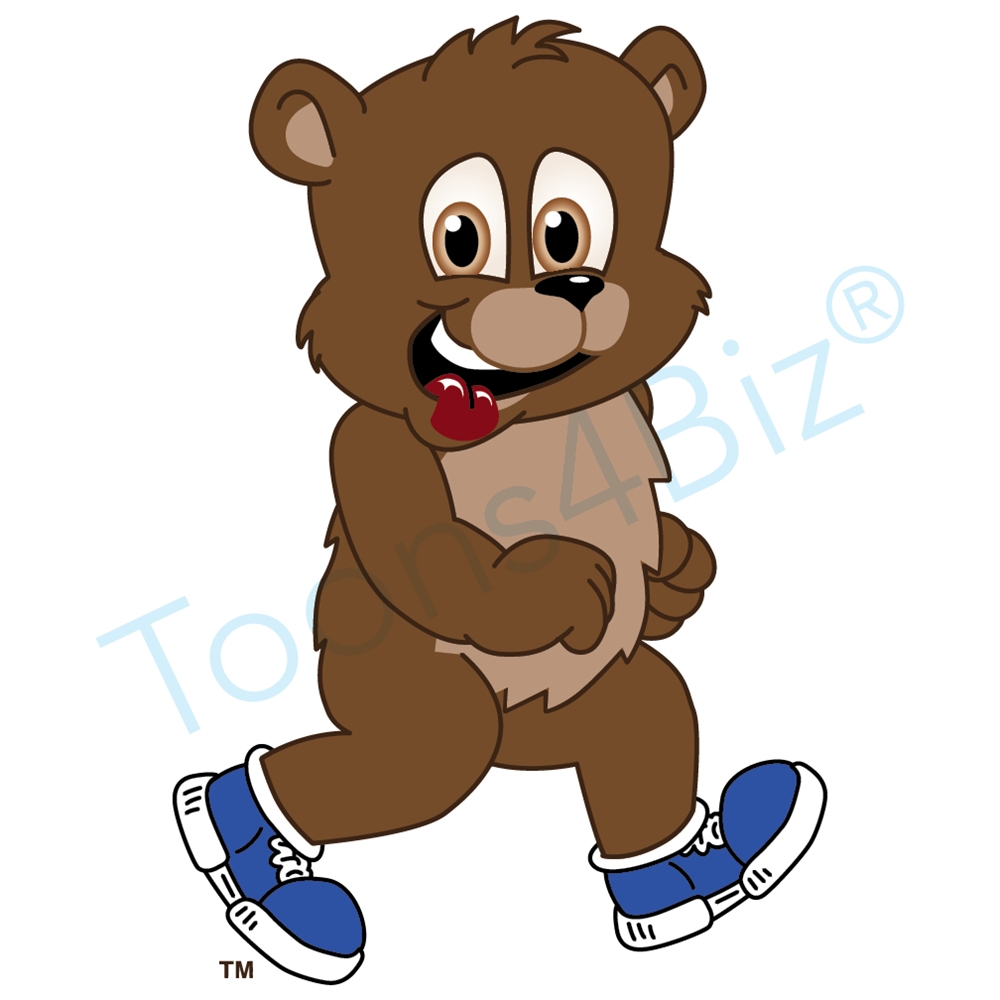 1000x1000 Bear Mascot With Tennis Shoes