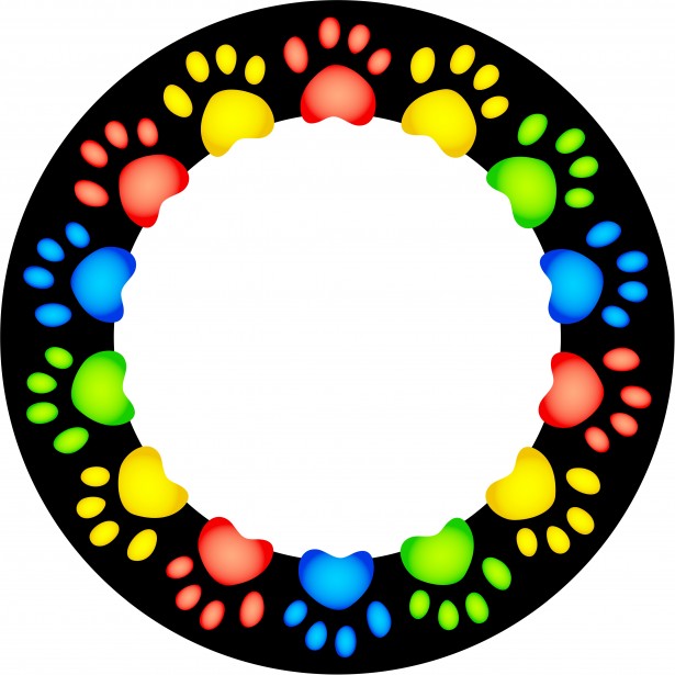 615x615 Paw Print Clipart