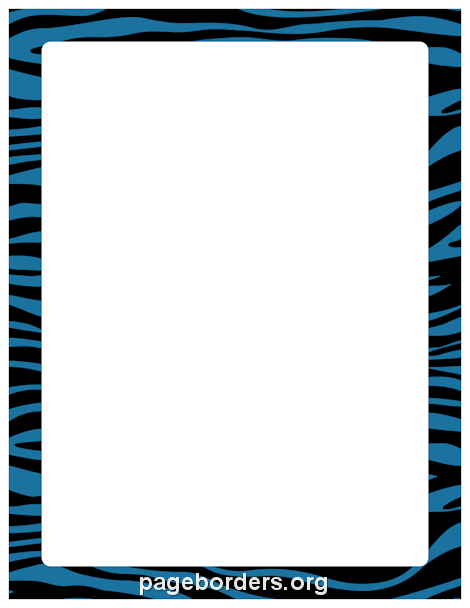 470x608 Zebra Print Border Clip Art