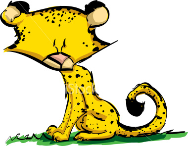 380x295 How To Draw A Cartoon Cheetah Clip Art Image 3