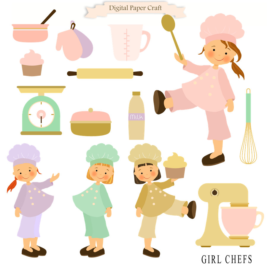 900x900 Cooking Clipart Girl Clipart Chef Clipart Kitchen Clipart