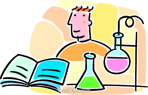 480x309 Student In Chemistry Class Royalty Free Vector Clip Art