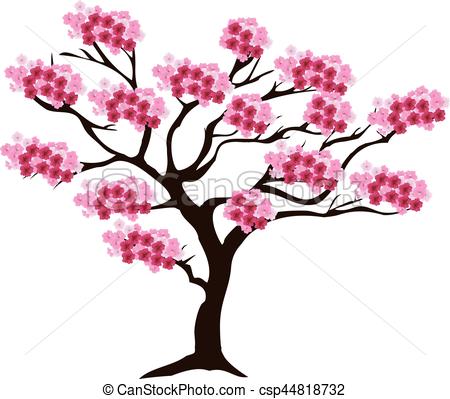 450x399 Vector Cherry Tree In Blossom Vectors
