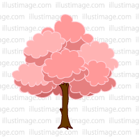 200x200 Free Scattering Cherry Blossom Frame Illustration