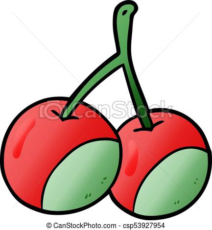 433x470 Cartoon Cherries Clipart Vector