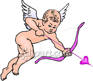 300x262 Cherub Cupid With Bow And Arrow