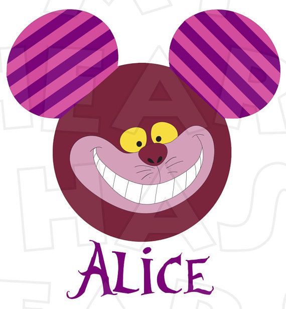 570x615 Cheshire Cat Mickey Mouse Head Digital Iron On Transfer Clip Art