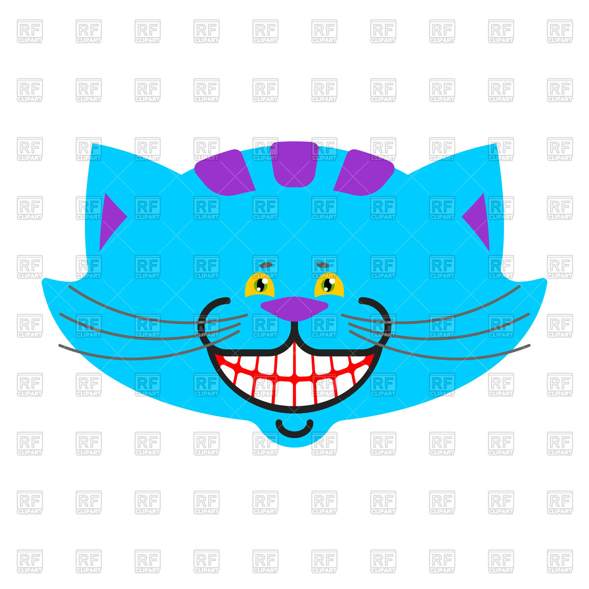 1200x1200 Cheshire Cat Smile Royalty Free Vector Clip Art Image