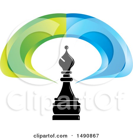 450x470 Clipart Of A Black Bishop Chess Piece
