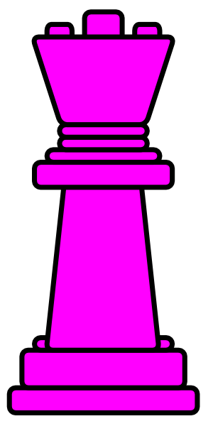 300x600 Pink Chess Queen Clip Art