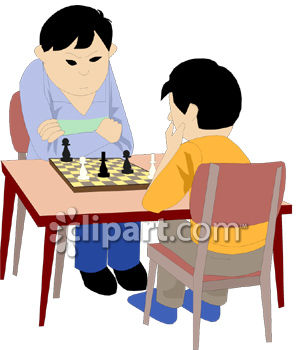 299x350 Asian Boy And His Father Playing Chess
