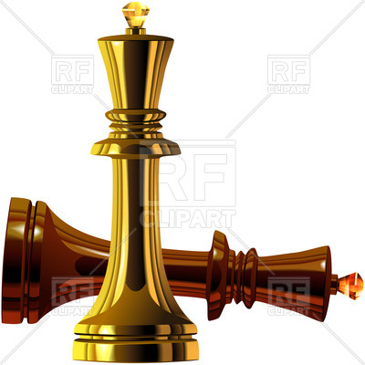 400x400 Chess Kings Of Wood And Gold Royalty Free Vector Clip Art Image