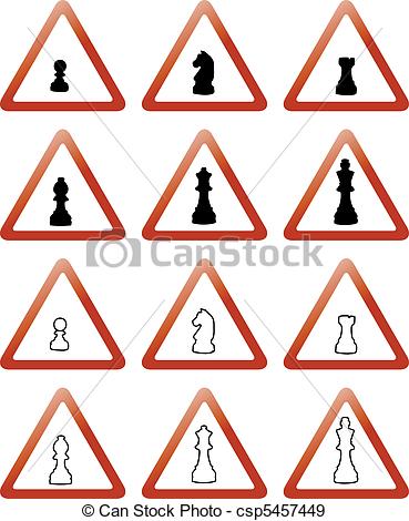 369x470 Trafic Signs With Chess Pieces.