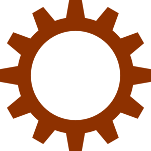 300x300 Chestnut Brown Cogwheel Clip Art