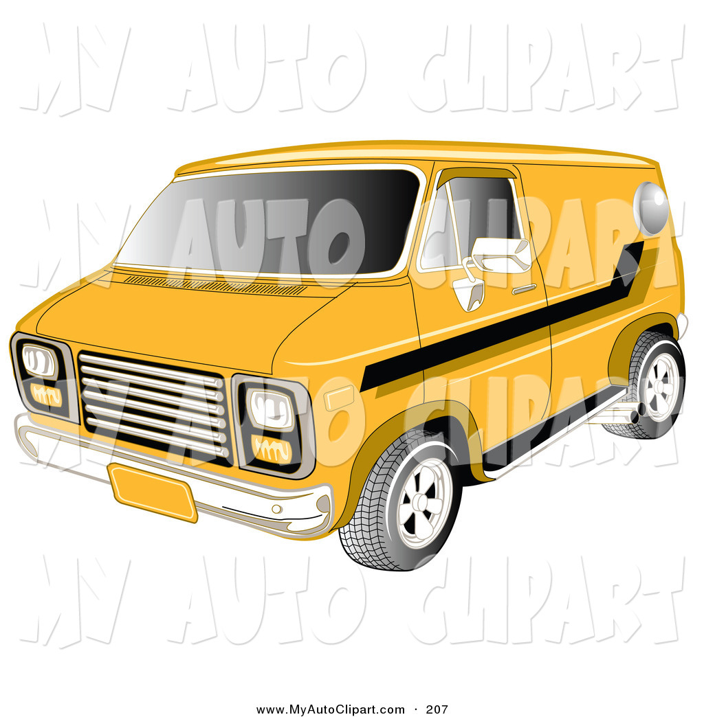 1024x1044 Clip Art Of A Yellow 1979 Chevy Van With Tinted Windows And Black