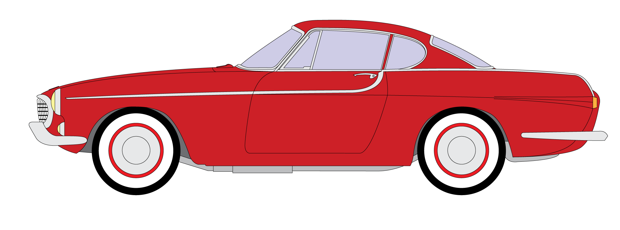 2046x758 Volvo P1800 Png Clipart