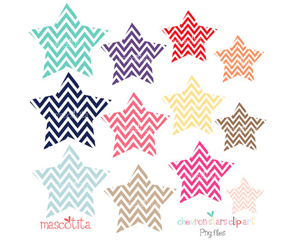 570x475 Items Similar To Chevron Stars Clip Art On Etsy