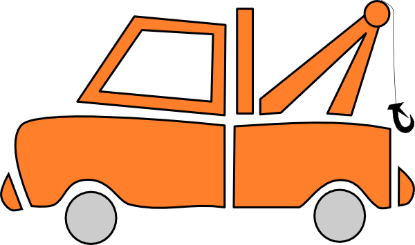 600x355 Orange Tow Truck Clip Art Clipart Panda