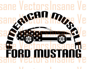 340x270 Ford Mustang Vector Silhouette Clip Art Image Mustang Vector