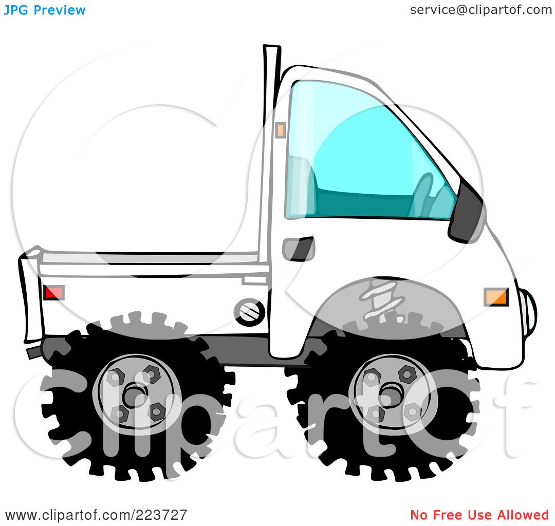 1080x1024 Royalty Free (Rf) Clipart Illustration Of A White Keimini Truck By