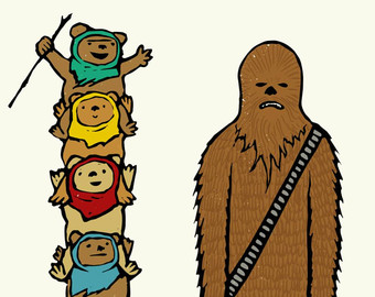 340x270 Chewbacca Art Etsy