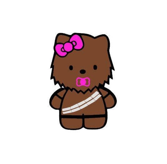 535x525 Baby Hello Kitty Chewbacca Star Wars Tee By Renner1012 On Etsy