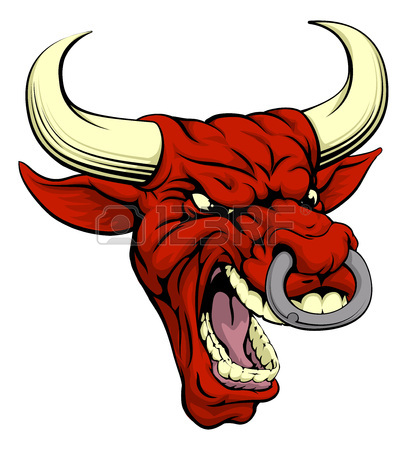 407x450 Bulls Clipart Mean