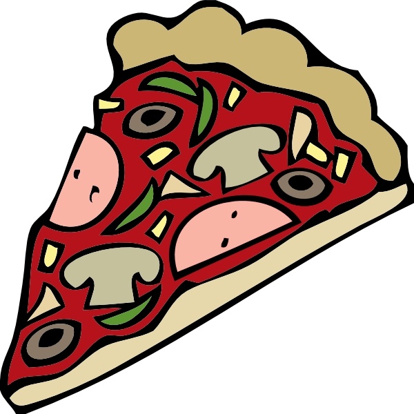 600x600 Cool Design Pizza Slice Clipart