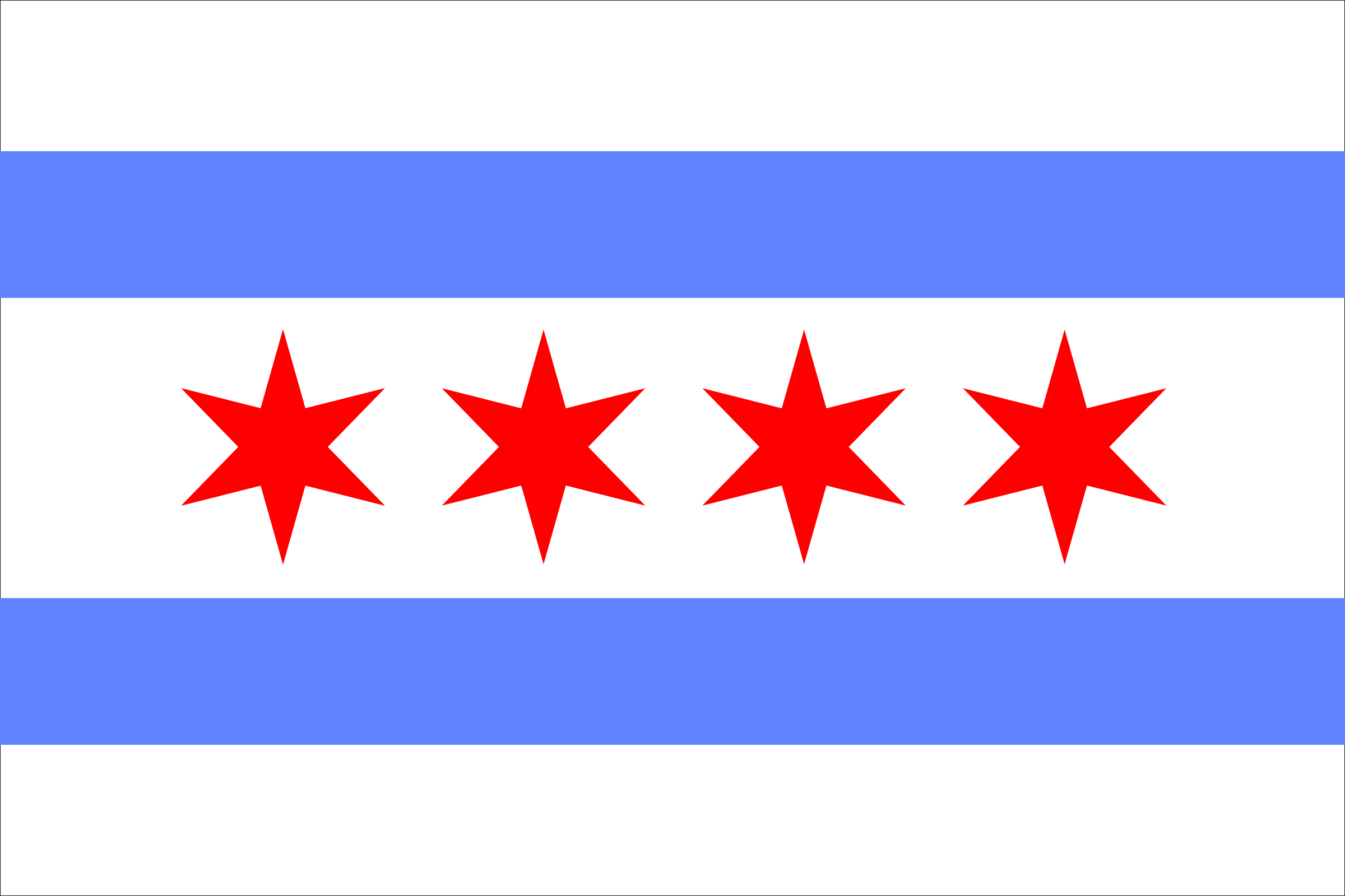 2400x1600 City Of Chicago Flag Clip Art
